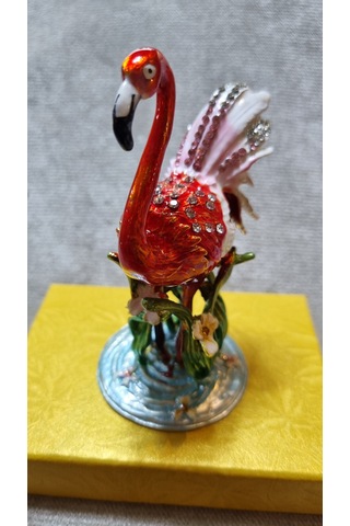 Zirkon Taşlı Flamingo Kutu Biblo 001