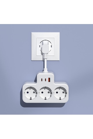 S-link Prz07 Beyaz 3 Soketli 15mm 1 Usb 2 Type-c Pd20w 1050 Joule Tam Bakır Kablolu Akım Korumalı Priz S-link S-link Prz07 Beyaz 3 Soketli 15mm 1 Usb 2 Type-c Pd20w 1050 Joule Tam Bakır Kablolu Akım Korumalı Priz S-link