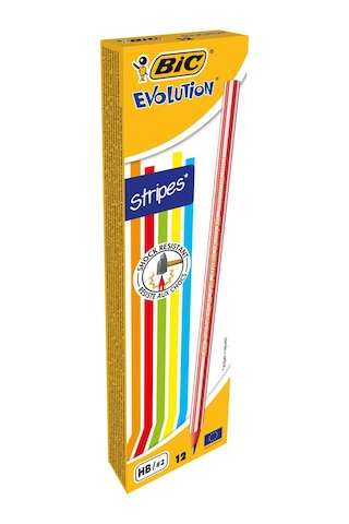 Bic Evolution Stripes Kurşun Kalem 12'li Kutu