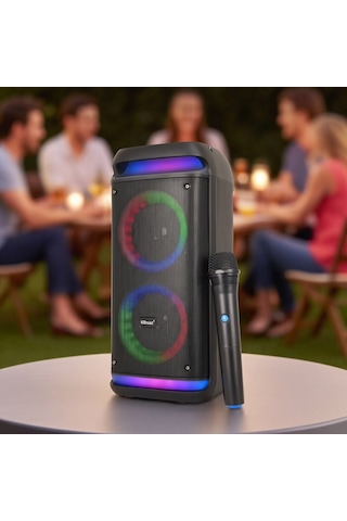 Kts-2089 Rgb Işıklı Taşınabilir Bluetooth Hoparlör - Şarjlı Parti Höpörlör