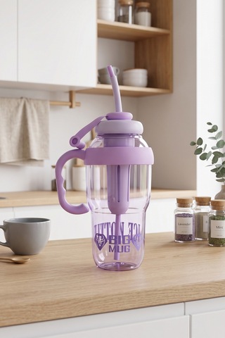 Ice Bottle Pipetli Suluk Matara 1300 Ml Mor