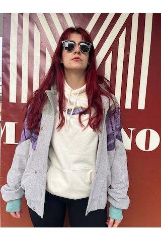 Unisex Aztek Retro Bomber Oversize Desenli Vintage Ceket Ymeg4 Çok Renkli
