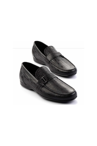 Bambi Siyah Leather Erkek Loafer Ayakkabı E01757267403 Siyah
