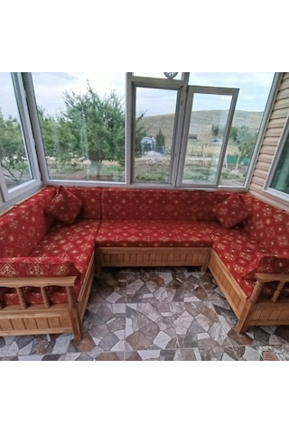 Geleneksel Ahşap Sedir Takımı Model 66 Renkli