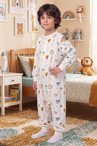 Baby Mod Bebek Çocuk Uyku Tulumu %100 Doğal Pamuk Özel Kumaş 1.0 Tog Unisex Mavi