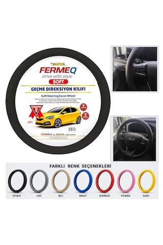 Direksiyon Kılıfı Geçme 38cm Soft Dkg001 Fermeq SİYAH