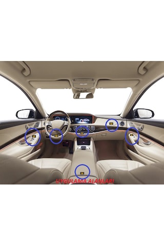 Audi S Line Logo 3D Cam Açma Torpido Konsol Ayna Çıkartma Seti