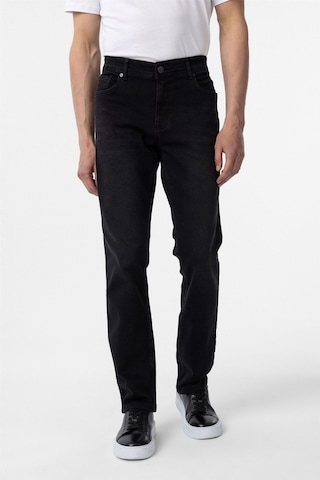Süvari Siyah Regular Denim Pantolon-35075 Siyah