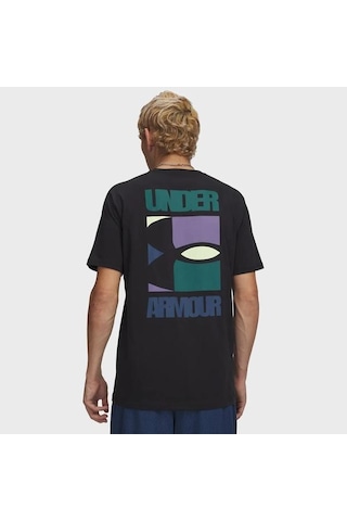 Under Armour Block Logo Erkek Siyah Polo Yaka Tişört