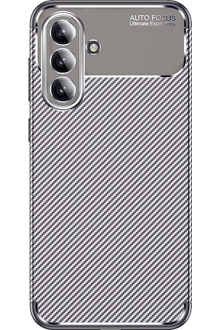 Adige Samsung Uyumlu Galaxy A57 Kılıf Negro Karbon Desen Silikon