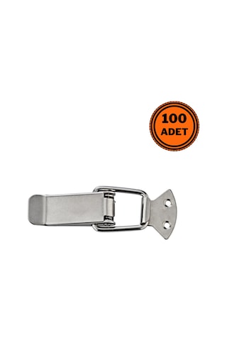 100 Adet Sandık Klipsi Kilidi Gergi Mandalı Orta Boy Nikel