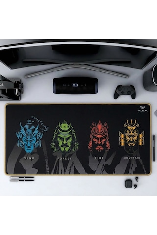 Aula Mp-wffm 70x30cm Kaymaz Tabanlı Gaming Oyuncu Mousepad Siyah