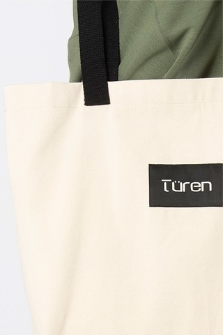 Türen Logo Baskılı Kanvas Tote Bag Çok Renkli