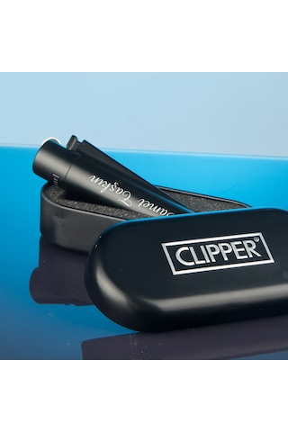 İsme Özel Siyah Clipper Metal Çakmak