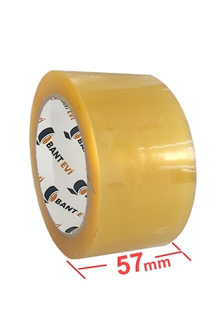 Geniş Koli Bandı 57mmx100mt Şeffaf Hotmelt Yapışkanlı Bant