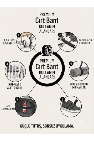 10 Metre Cırt Bant Seti Dişi Erkek - Yapışkanlı