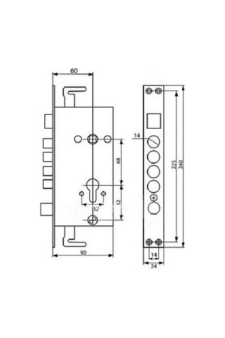 Leksa Çin Kapısı İçin Kilit 2524 Otomatik Sağ 144054591 Zirveli