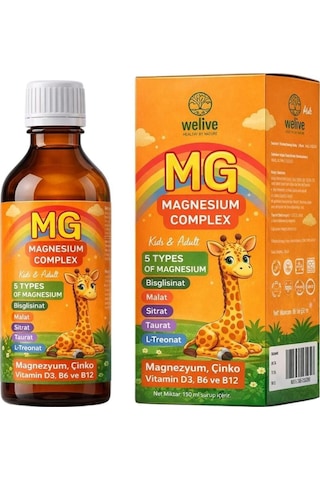 Mg Magnesium Complex - 5 Farklı Magnezyum Türü İçeren Takviye Edici Gıda 150 Ml
