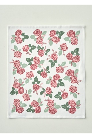 Bella Maison Rose Pamuklu Baskılı Kurulama Bezi 2'li Krem 40x50 Cm Krem