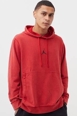 Nike Jordan Dri Fit Men's Fleece Pullover Hoodie Erkek Kapüşonlu Sweatshirt Kırmızı Kırmızı
