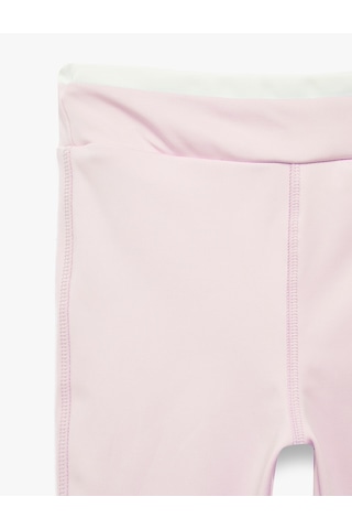 Koton Beli Lastikli Basic Biker Kısa Tayt Pembe 6skg40208ak Gül