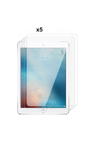 Apple Uyumlu iPad 5.nesil 9.7 İnç 2017 A1822-a1823 İle Temperli Kırılmaz Cam Ekran Koruyucu 5 Adet