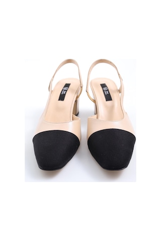 5in1Canpolat Nude Slingback Topuklu Ayakkabı 401-nude Ten Rengi