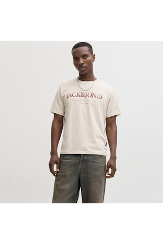 Jack & Jones Erkek Gögüs Logo Baskili Tisört - Devin - 12290173 Çok Renkli