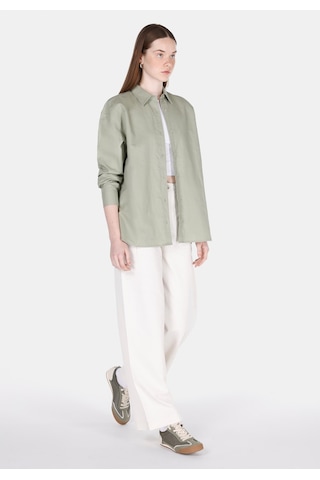 Colin's Colins Relaxed Fit Shirt Neck Düz Kadın Yeşil Uzun Kol Gömlek Cl1068538 Q1.v2 Sag Sage Yeşil