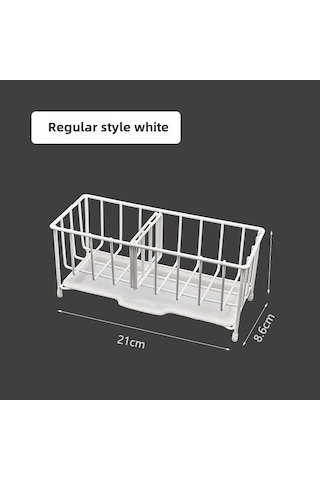 Teltree 304 Paslanmaz Çelik Mutfak Organizer: Sünger, Çelik Top Ve Deterjan İçin Suda Kaldıran, Sıvı Akışlı Tezgah Üstü Depolama Rafı Beyaz Diğer