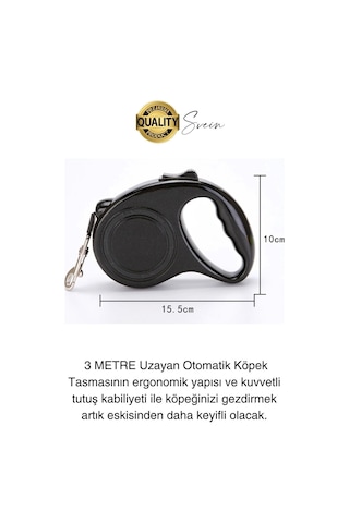 3 Metre Makaralı Otomatik Uzayabilen Geri Çekilebilen Köpek Tasması Boyun Gezdirme Kuvvetli Tutuş Diğer