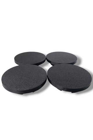 4'lü Set 70 Mm Dış Çap 56 Mm İç Çap Siyah Logosuz Jant Göbeği Kapağı