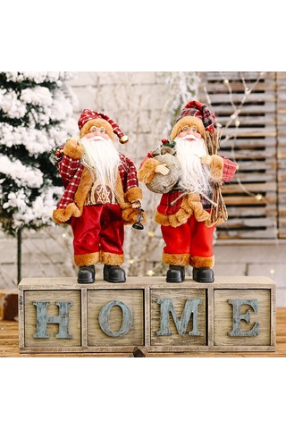 Geeroyoo Yılbaşı Dekorasyonu: Ayakta Şapkalı Noel Baba Figürü, Pratik Ve Dayanıklı