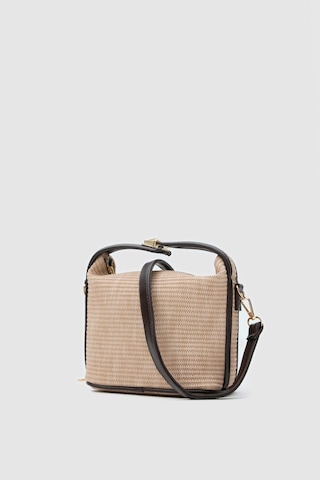 Shule Bags Hobo Hasır Çapraz Çanta Bej Bej