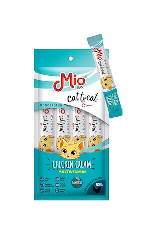 Mio Kedi Ödül Krema - Multivitamin Tavuklu 4'lü Paket