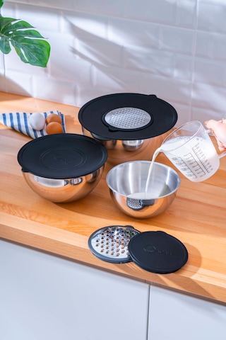 Acar Karat 17120 Çelik Rendeli 9 Parça Karıştırma Kabı