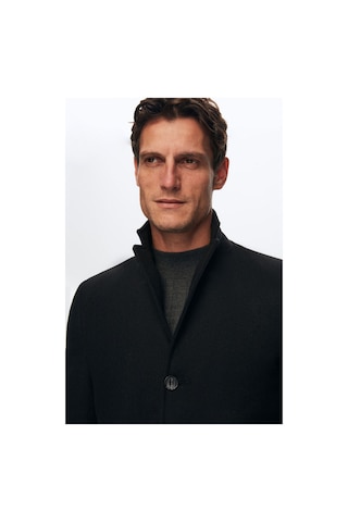 Ds Damat Regular Fit Siyah Mono Yaka Kaşe Kaban 5HF08ORT10000 Siyah