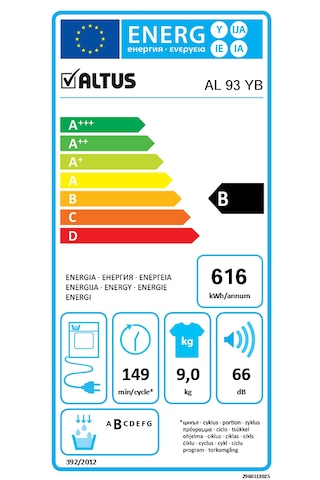 Altus 93 YB Yoğuşmalı Kurutma Makinesi