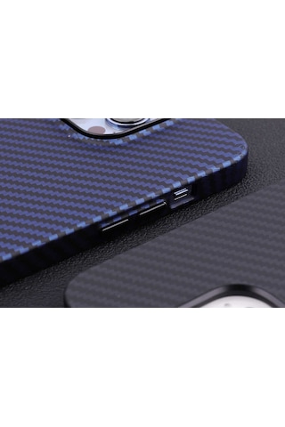 Apple Uyumlu iPhone 13 Pro Kılıf Karbon Fiber Tasarımlı Zore Karbono Kapak Siyah