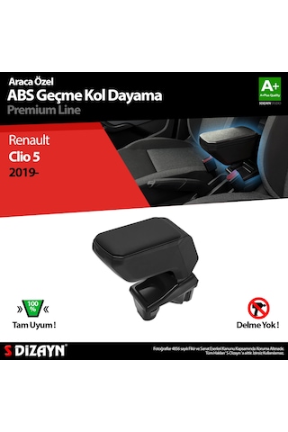 S-Dizayn Renault Clio 5 Kol Dayama Kolçak Geçmeli ABS Siyah 2019