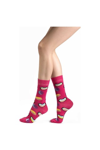 Ozzy Socks 4 Lü Geometrik Desenler Hediye Paketi Pembe-beyaz-sarı-fuşya