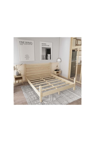 Urban Model Masif Ahşap Karyola Ve 2 Komodin Set