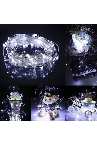 Peri Led 3 Metre Pilli Beyaz Renk Dekoratif Aydınlatma 1.kalite Beyaz