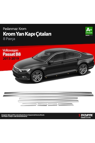 S-Dizayn Vw Passat B8 Krom Yan Kapı Çıtası 8 Parça 2015 Üzeri