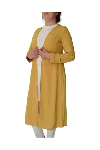 Kadın Sarı Tunik 2 Li Krep Şifon Ms01161 Bgl-St02165