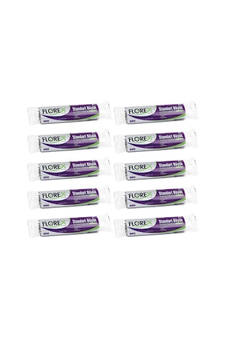 Florex Standart Büyük Boy Çöp Torbası 65x80 Cm 10'lu Rulo Siyah 10 Rulo (100 Adet)