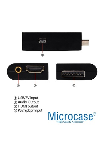 Microcase Playstation 2 Hdmı Adaptör Dönüştürücü - Ps2 To Hdmı