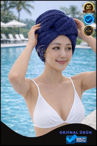 Mikrofiber Saç Havlusu Hızlı Kuruyan, Yumuşak Ve Hafif Farklı Renk Seçenekleri Mor