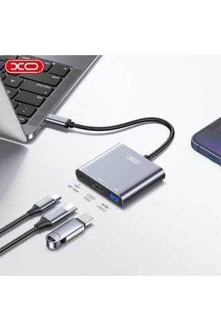 Özel Üretim Toplantı Çevirici Hub011 Type-c 3 İn 1 Çoklayıcı Docking Station 100w 4k