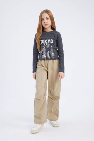 DeFacto Kız Çocuk Beli Lastikli Düz Paça Paraşüt Pantolon D7605A825SMBG414 Bej